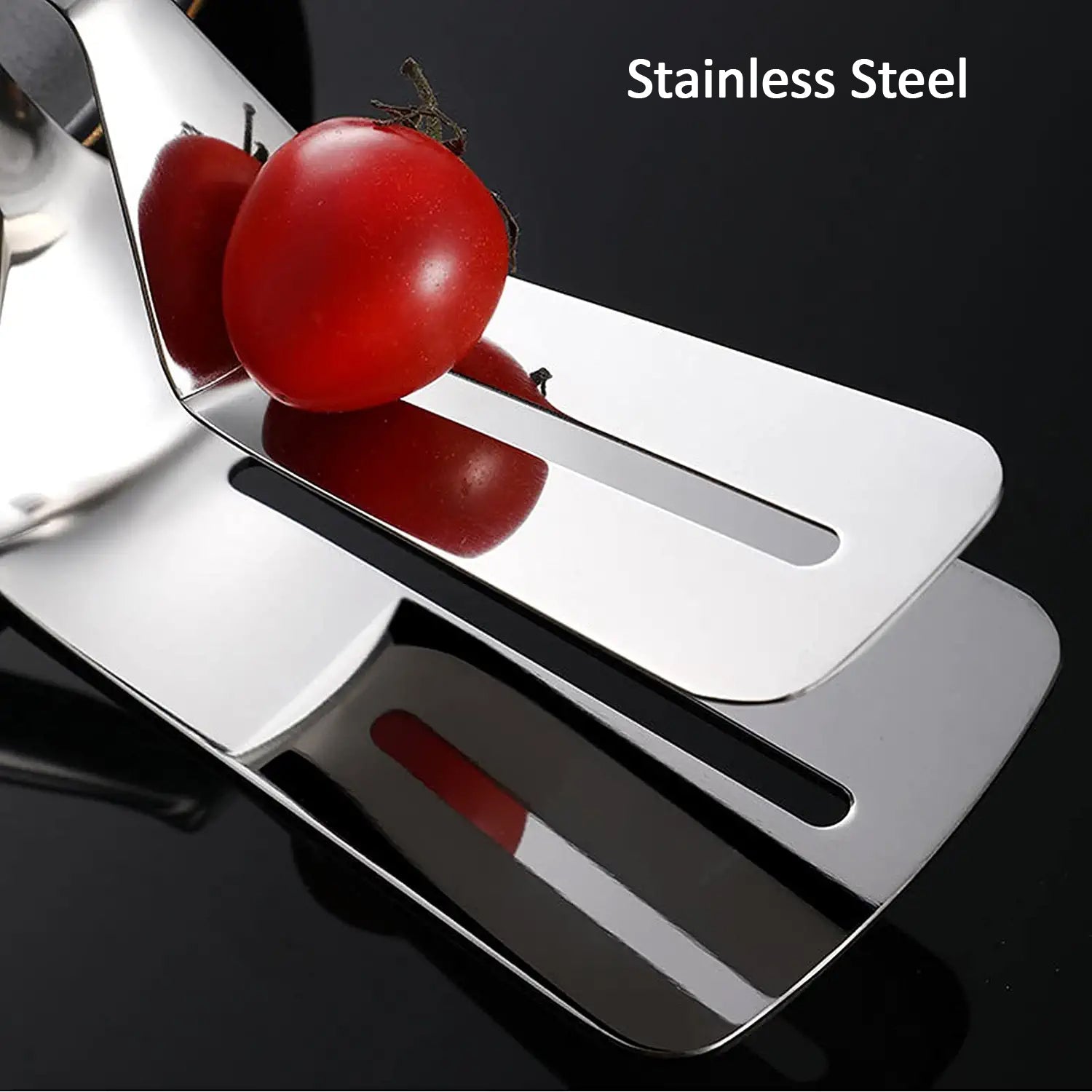 2918 Multifunction Cooking Serving Turner Frying Food Tong. Stainless Steel Steak Clip Clamp BBQ Kitchen Tong. DeoDap 2918 Multifunction Cooking Serving Turner Frying Food Tong. Stainless Steel Steak Clip Clamp BBQ Kitchen Tong. DeoDap